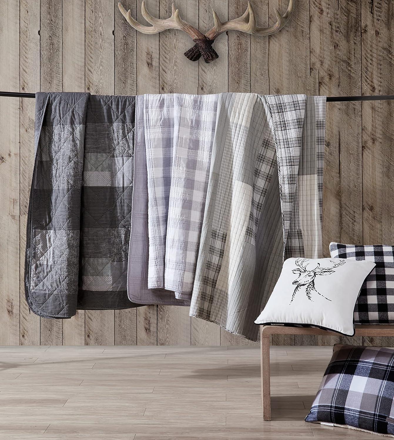 Eddie Bauer Cabin Plaid Flannel Square Throw Pillow