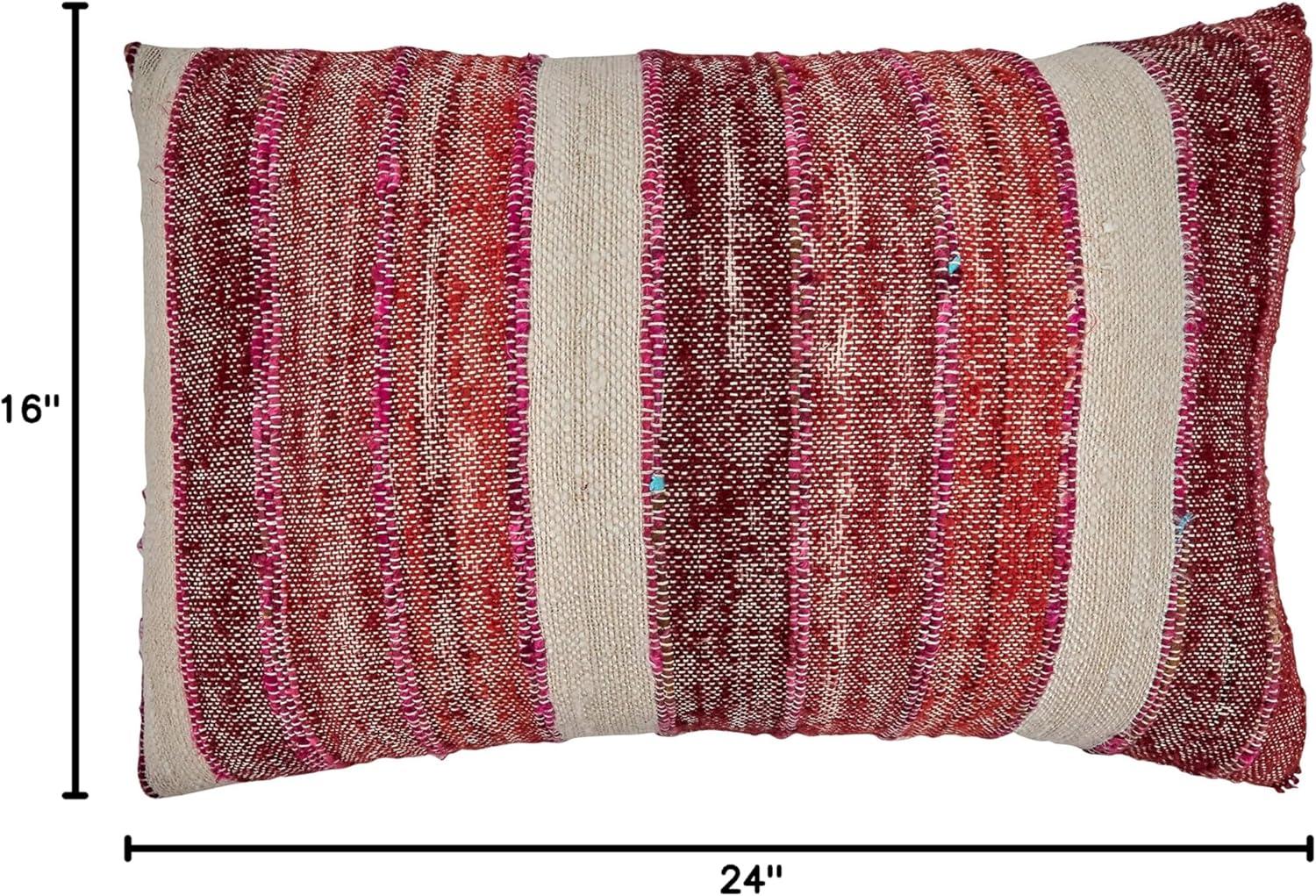 Lynn Collection Striped Cotton Throw Pillow