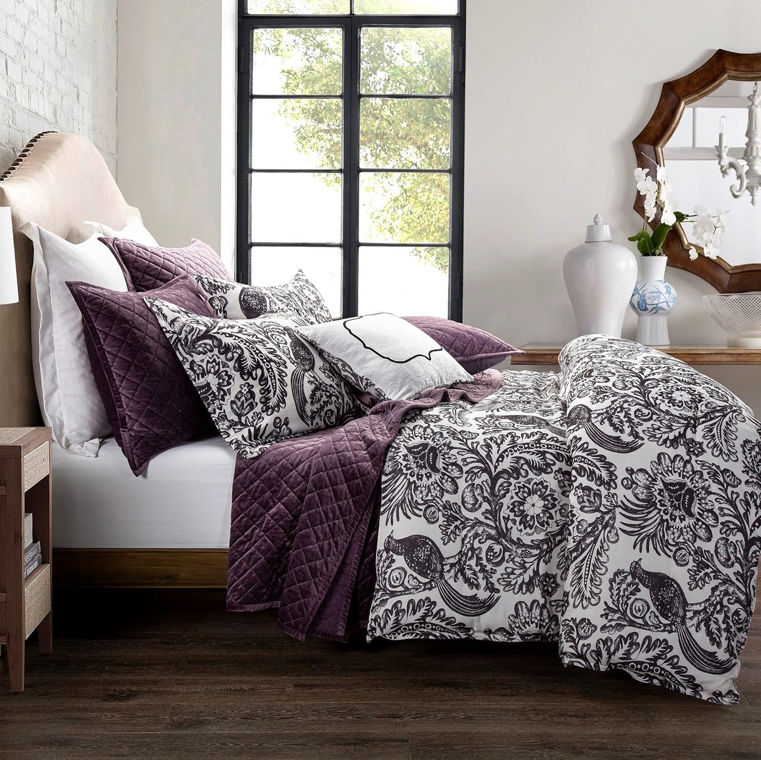 Super King Black and White Cotton Comforter Set