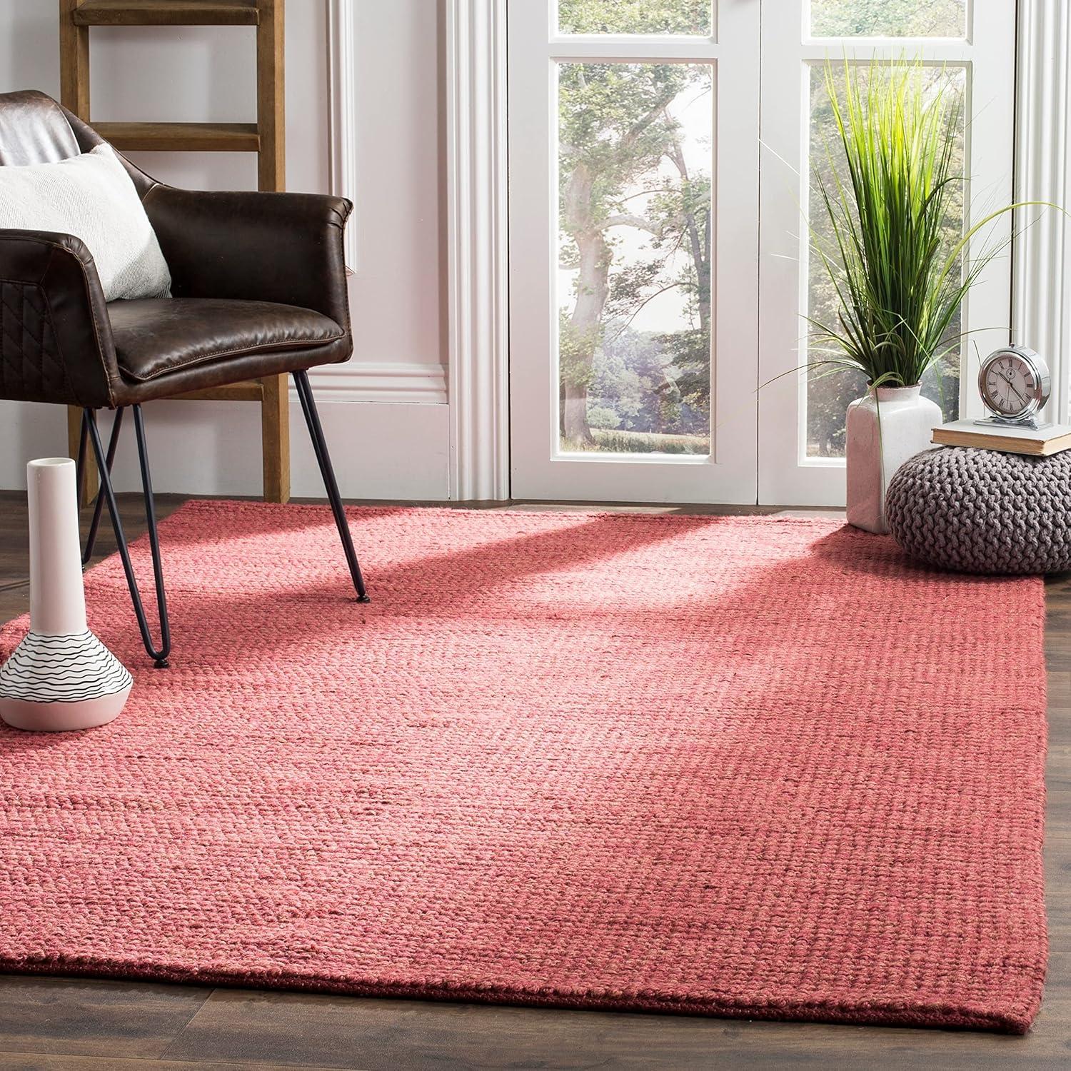 Handmade Red Braided Wool Area Rug, 2'6" x 3'10"