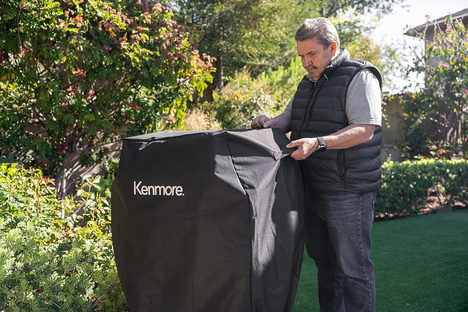 Kenmore Kenmore Grill Cover - 33-Inch Wide Cover Fits 2- and 3-Burner Gas Grills with Foldable Side Shelves