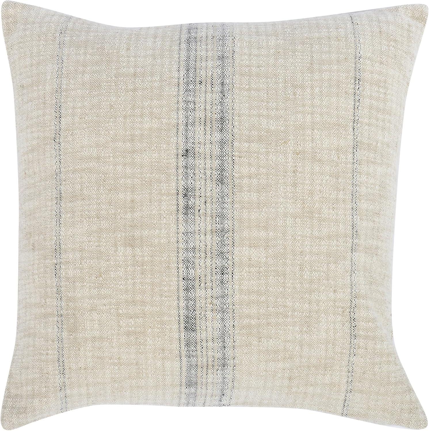 Lamina Pillow - Natural and Black / 22" x 22"