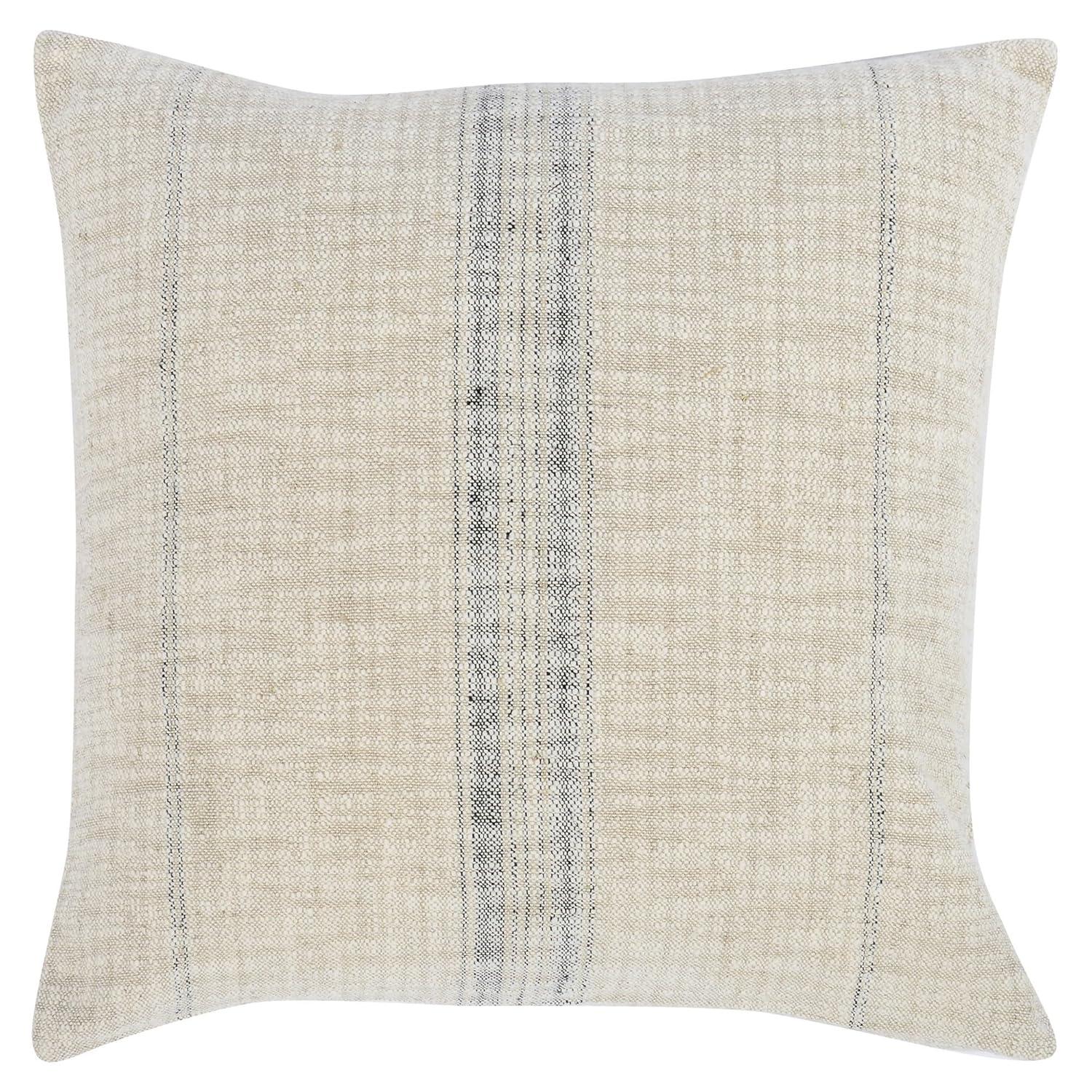 Lamina Pillow - Natural and Black / 22" x 22"