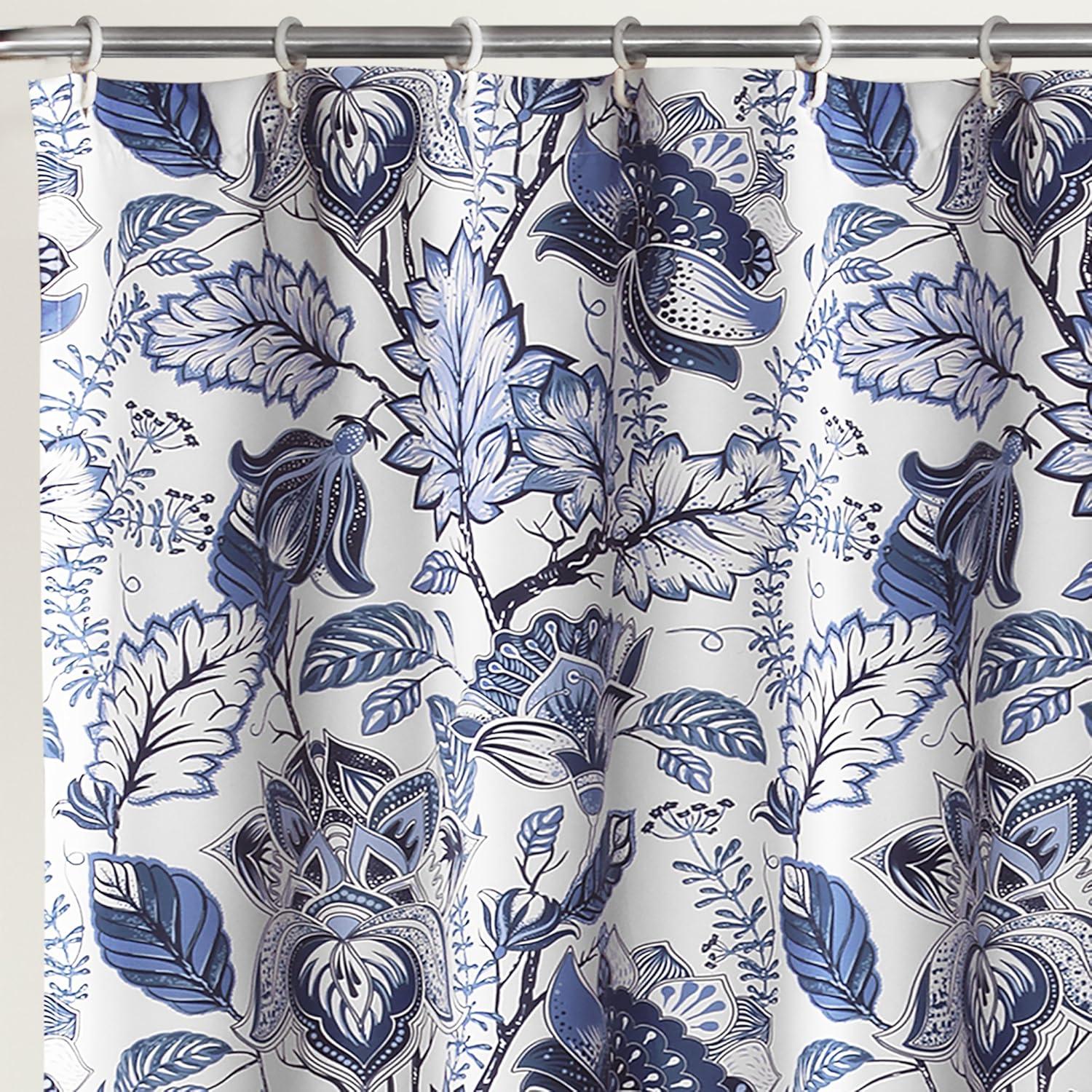 Lush Decor Cynthia Jacobean Floral Shower Curtain
