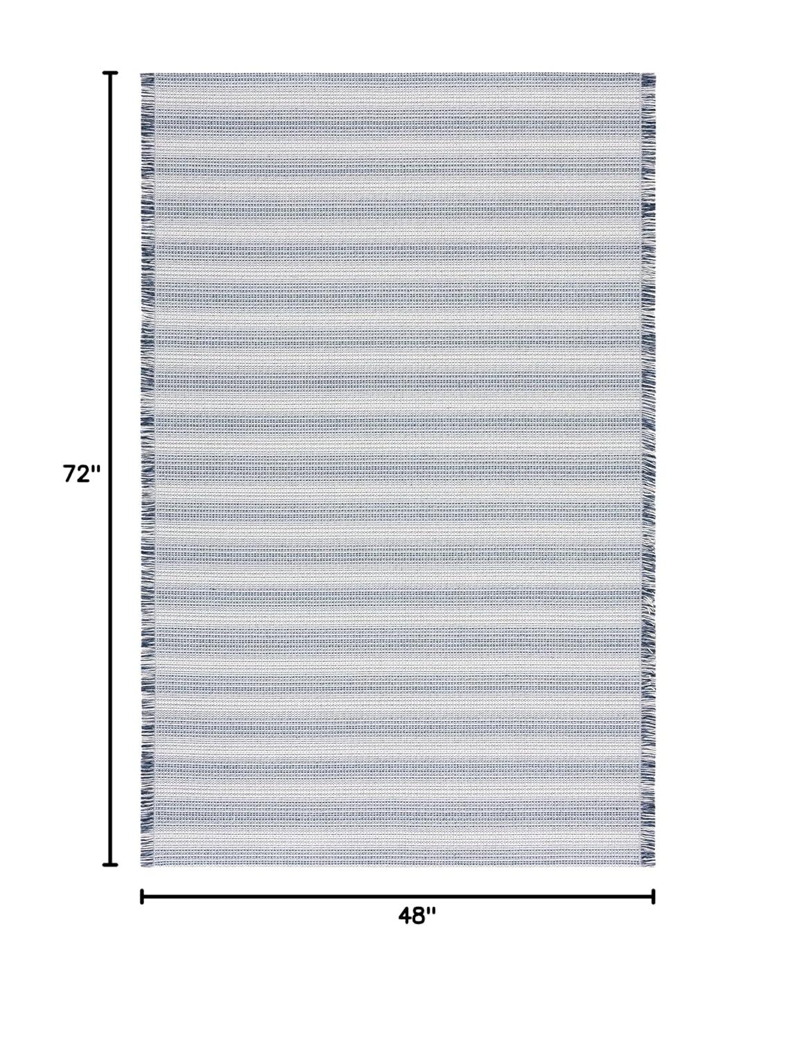 SAFAVIEH Augustine Thornton Stripe Area Rug, Ivory/Navy, 4' x 6'