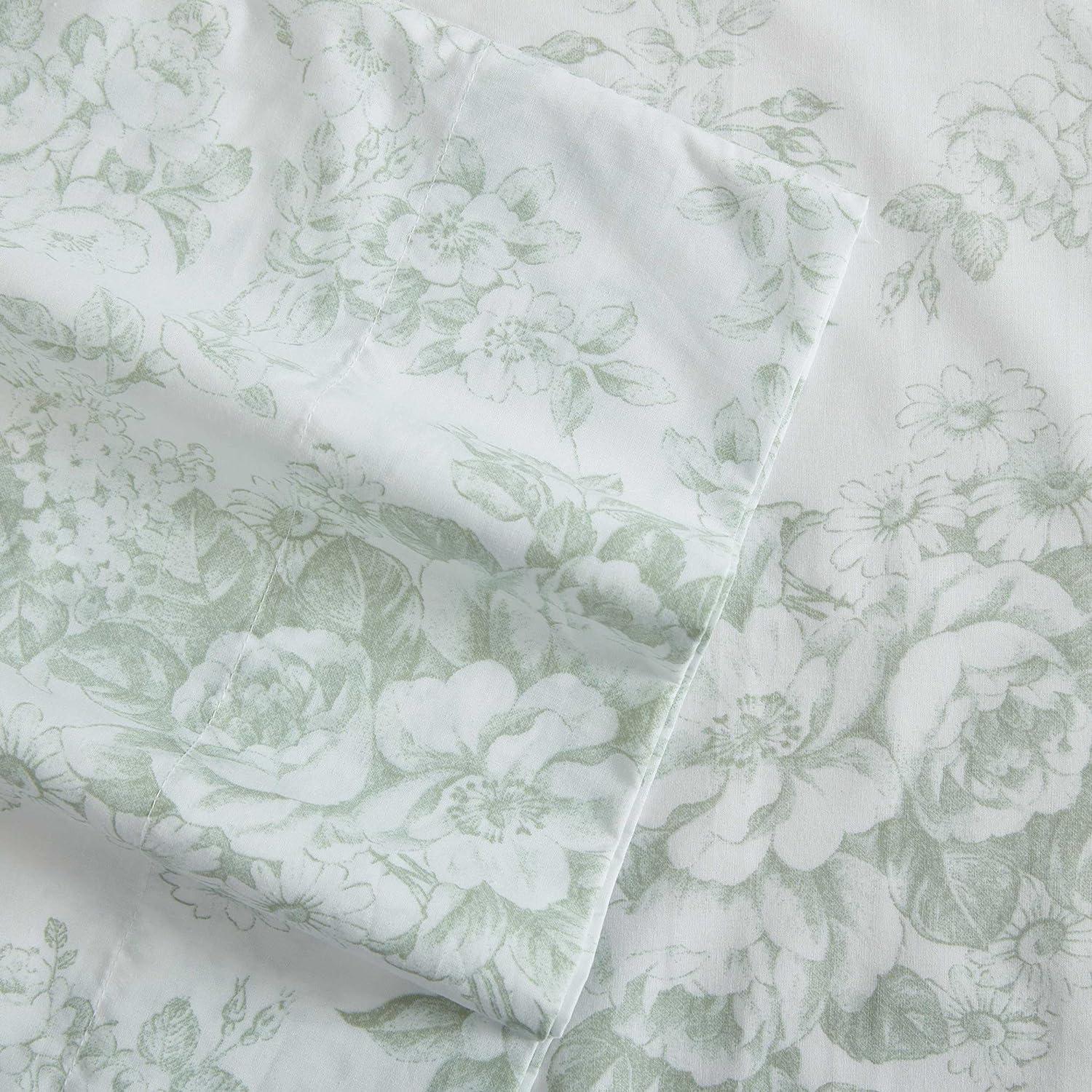Laura Ashley Printed Cotton Percale Sheet Set