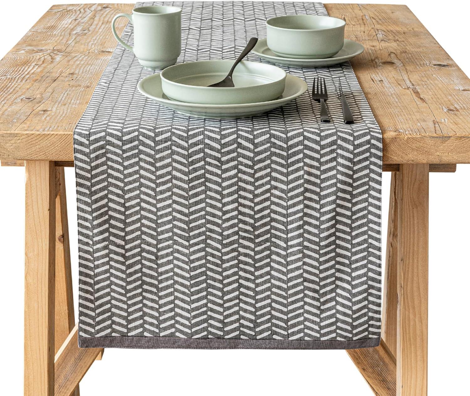 over&back Hand-Blocked Table Runner