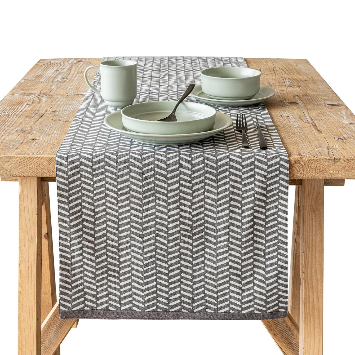 over&back Hand-Blocked Table Runner