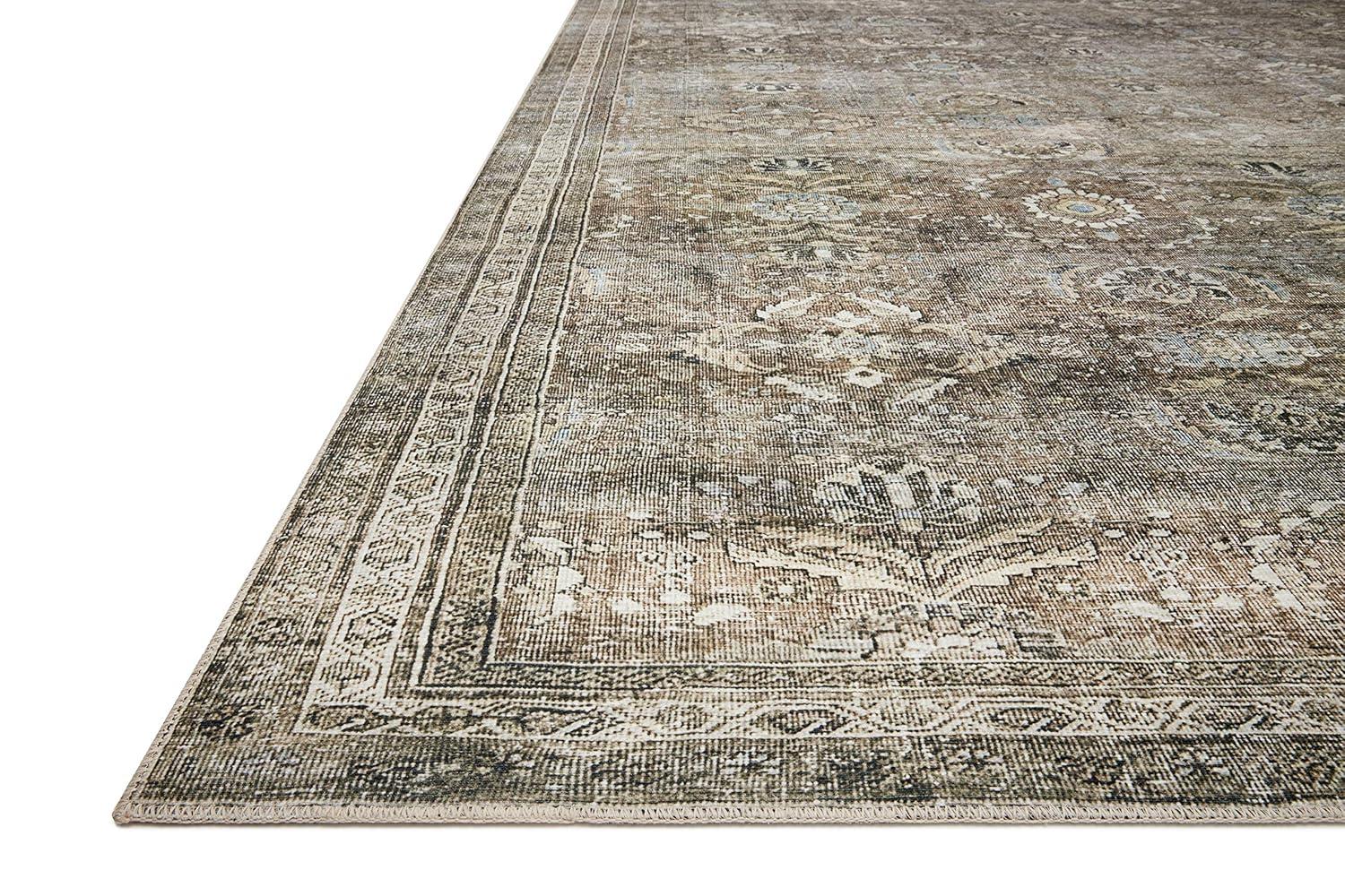 Loloi II Layla LAY-13 Printed Antique / Moss Oriental Area Rug 2'-0" x 5'-0"