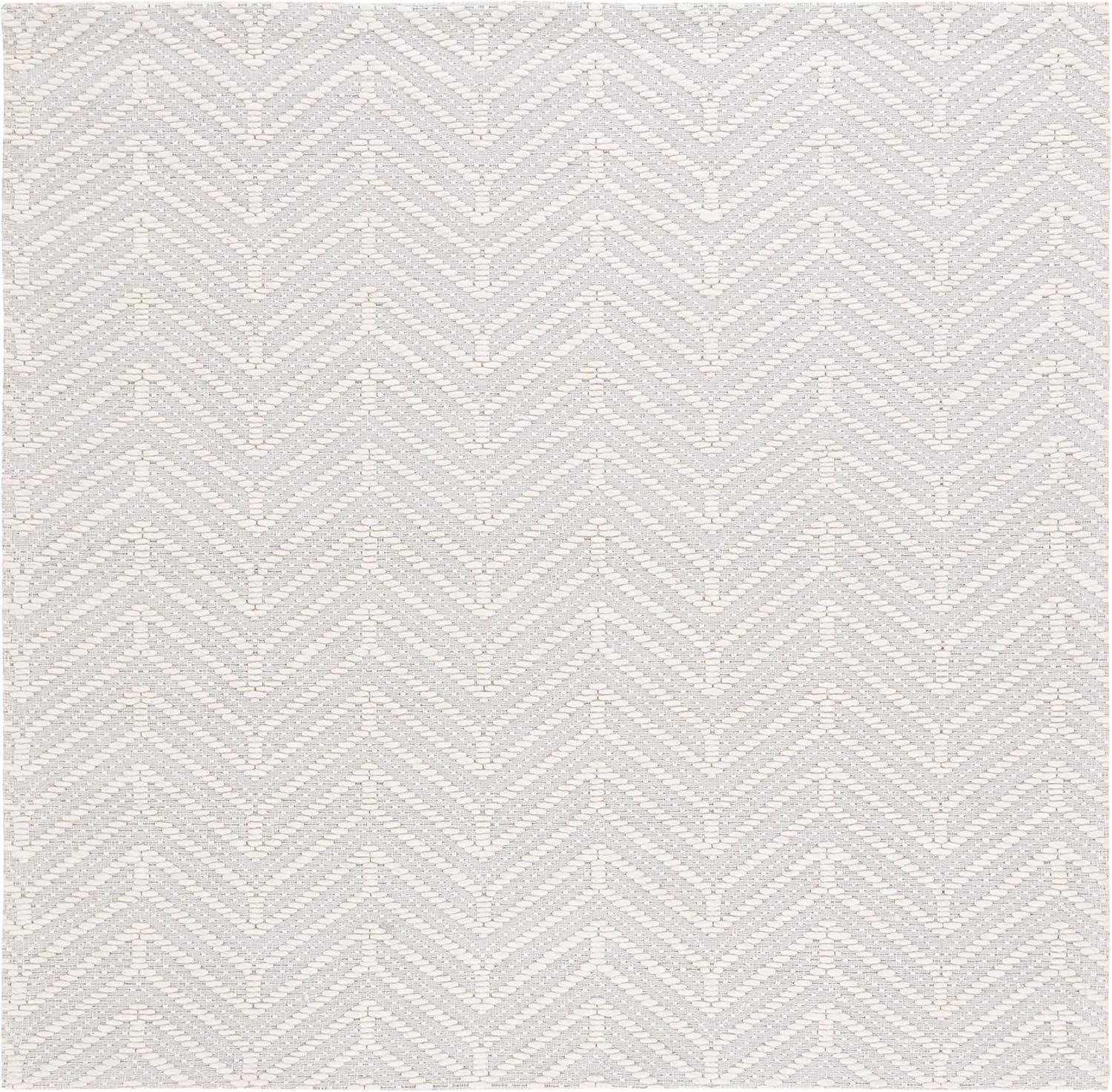 Marbella MRB324 Hand Woven Indoor Area Rug - Ivory/Beige - 6'x6' - Safavieh