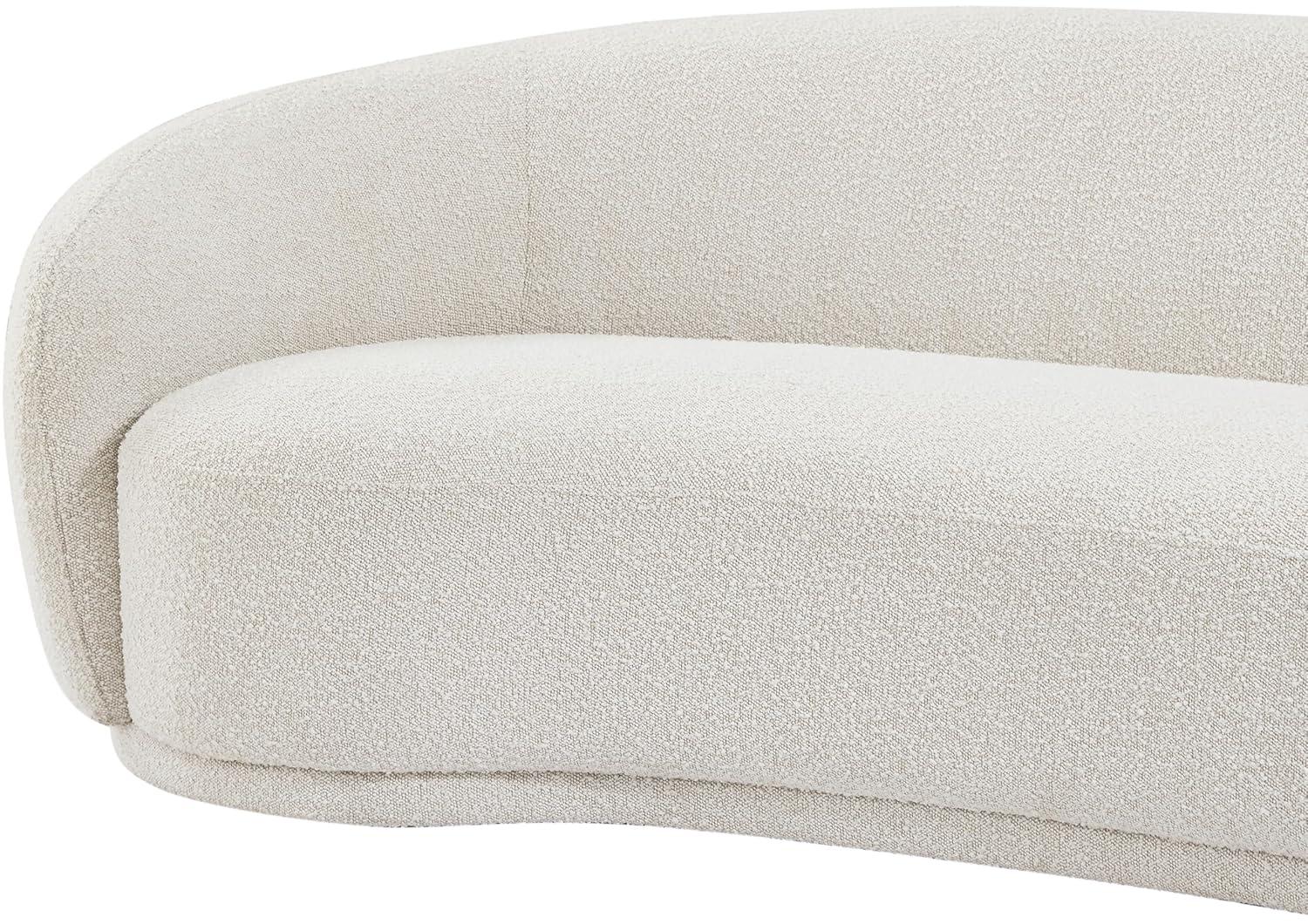 Meridian Furniture Hyde Modern Boucle Loveseat, Cream