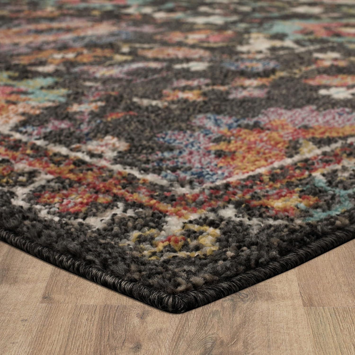 Norwood Multi-Color Synthetic 2' x 10' Non-Slip Runner Rug