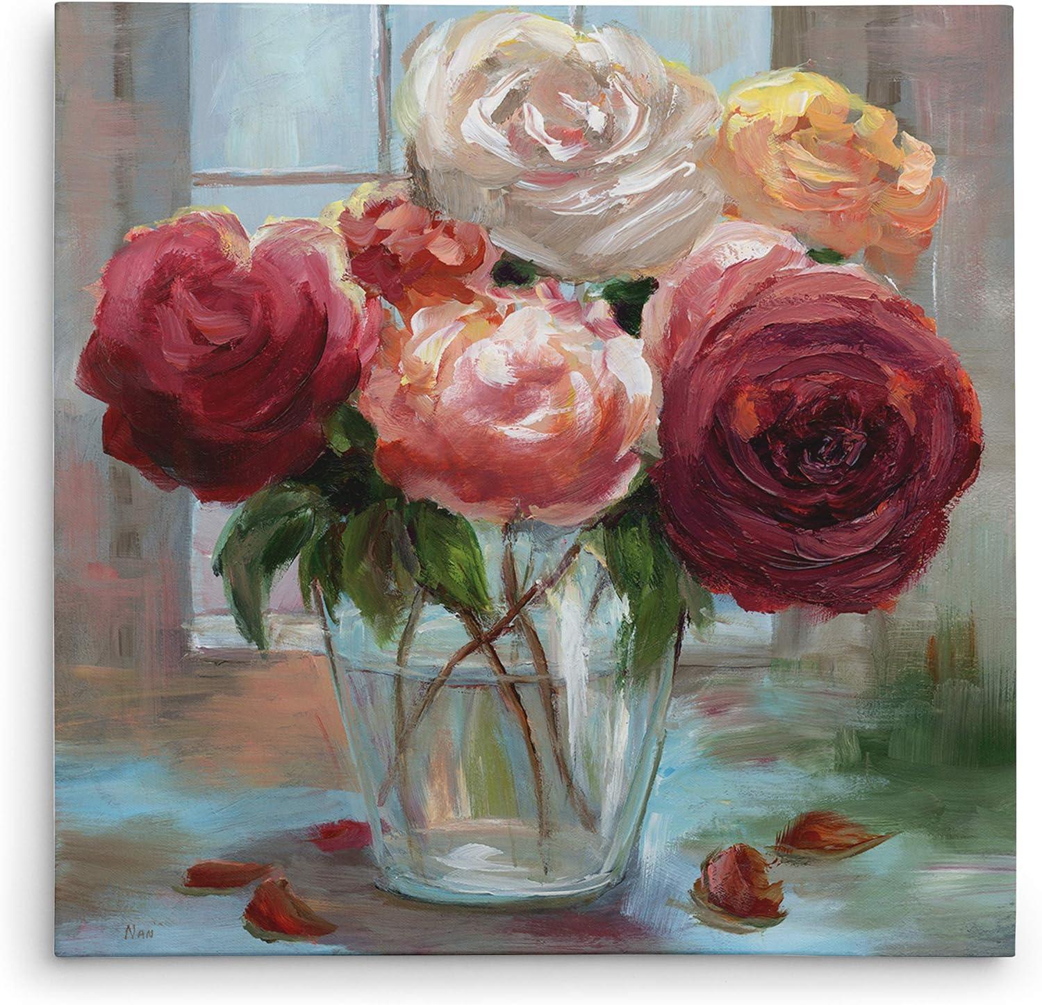 Wexford Home Rose Society Gallery Wrapped Canvas Wall Art, 16x16