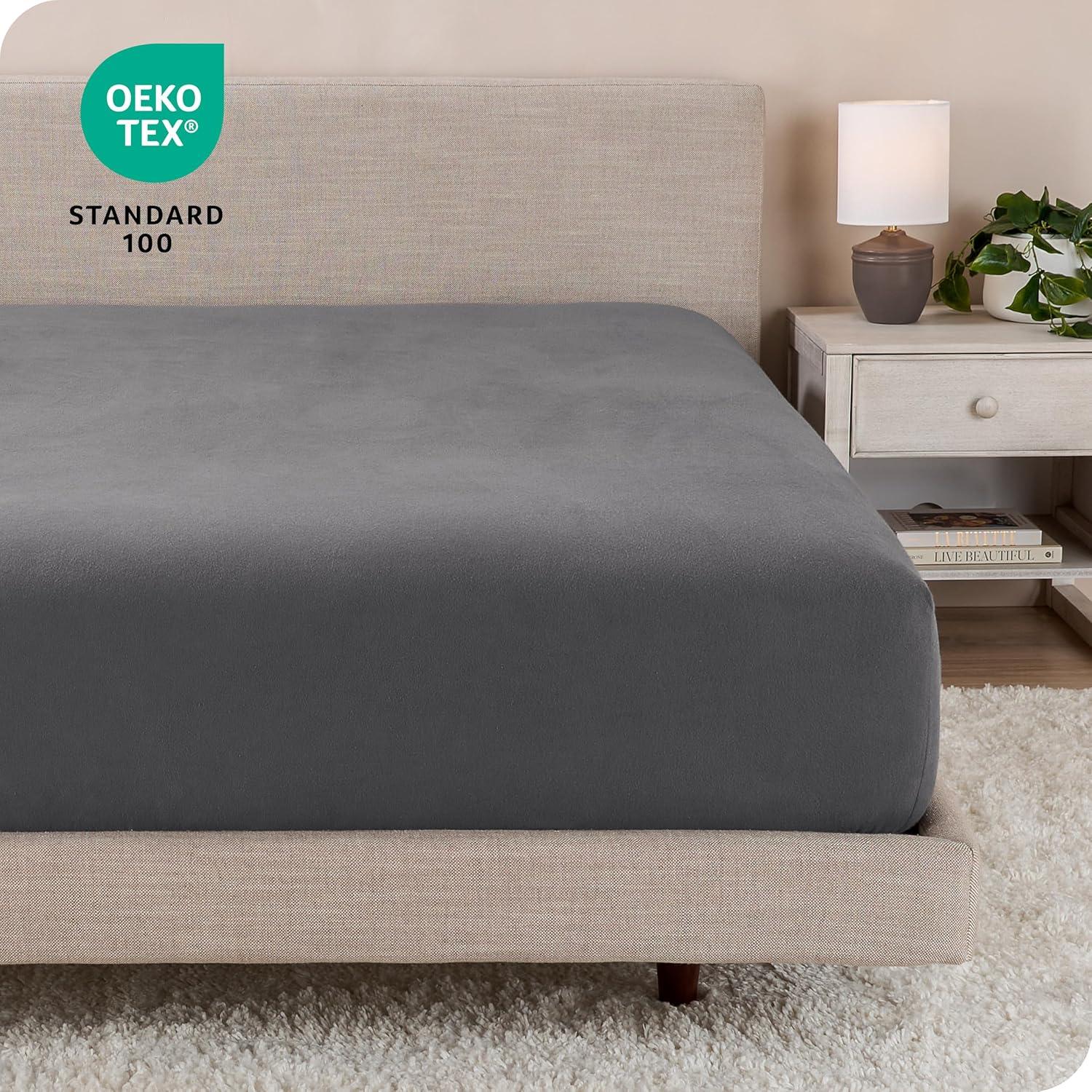 Bare Home Flannel Machine Woven Fitted Sheet