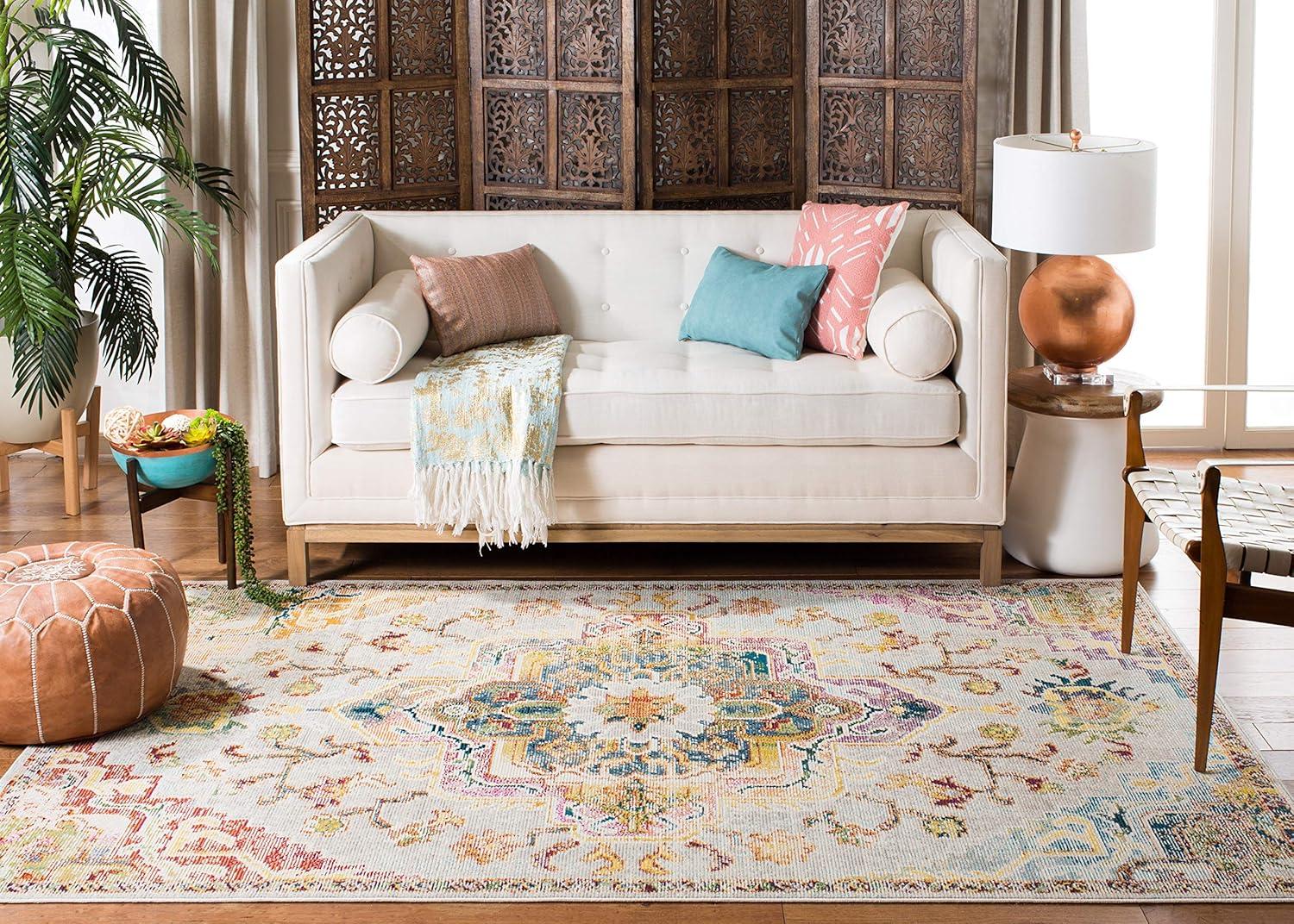 Crystal CRS501 Loomed Indoor Accent Rug - Light Blue/Grey - 3'x5' - Safavieh