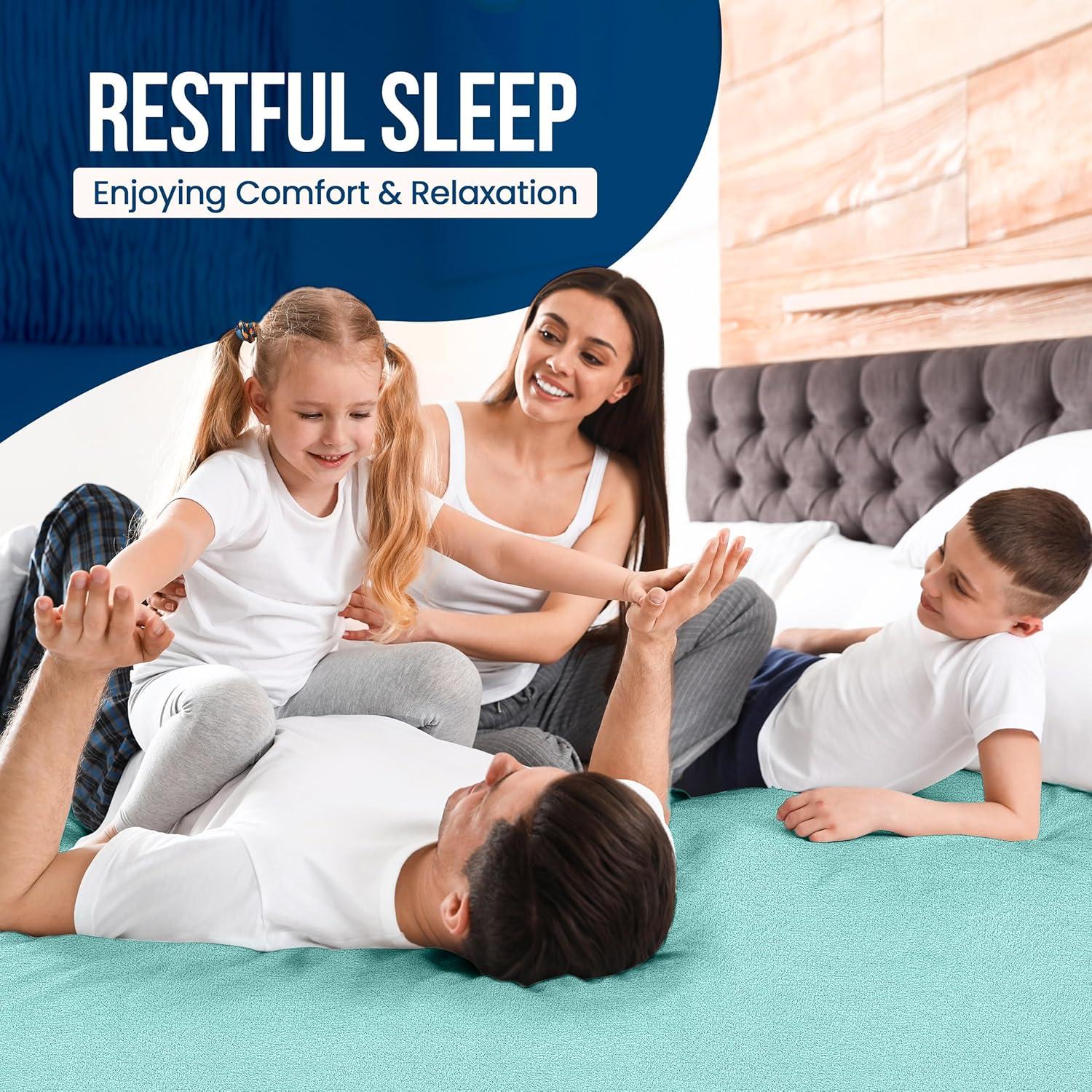 PEKUR Waterproof Mattress Protector – Fitted Sheet Style, Deep Pocket Cover Fits Up to 15 Inches, Washable & Breathable Mattress Topper