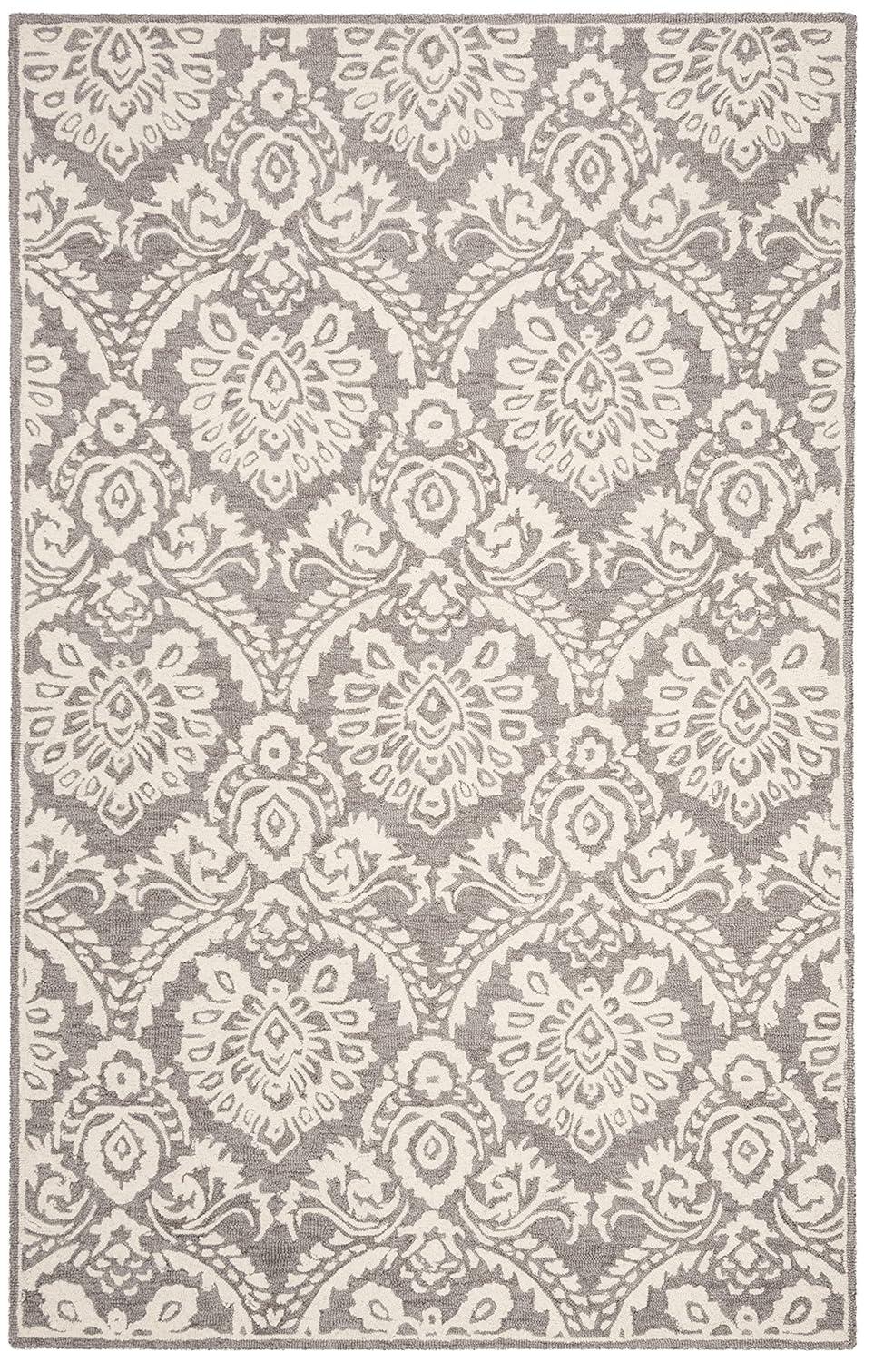 Tansy Handmade Wool Ivory/Gray Rug