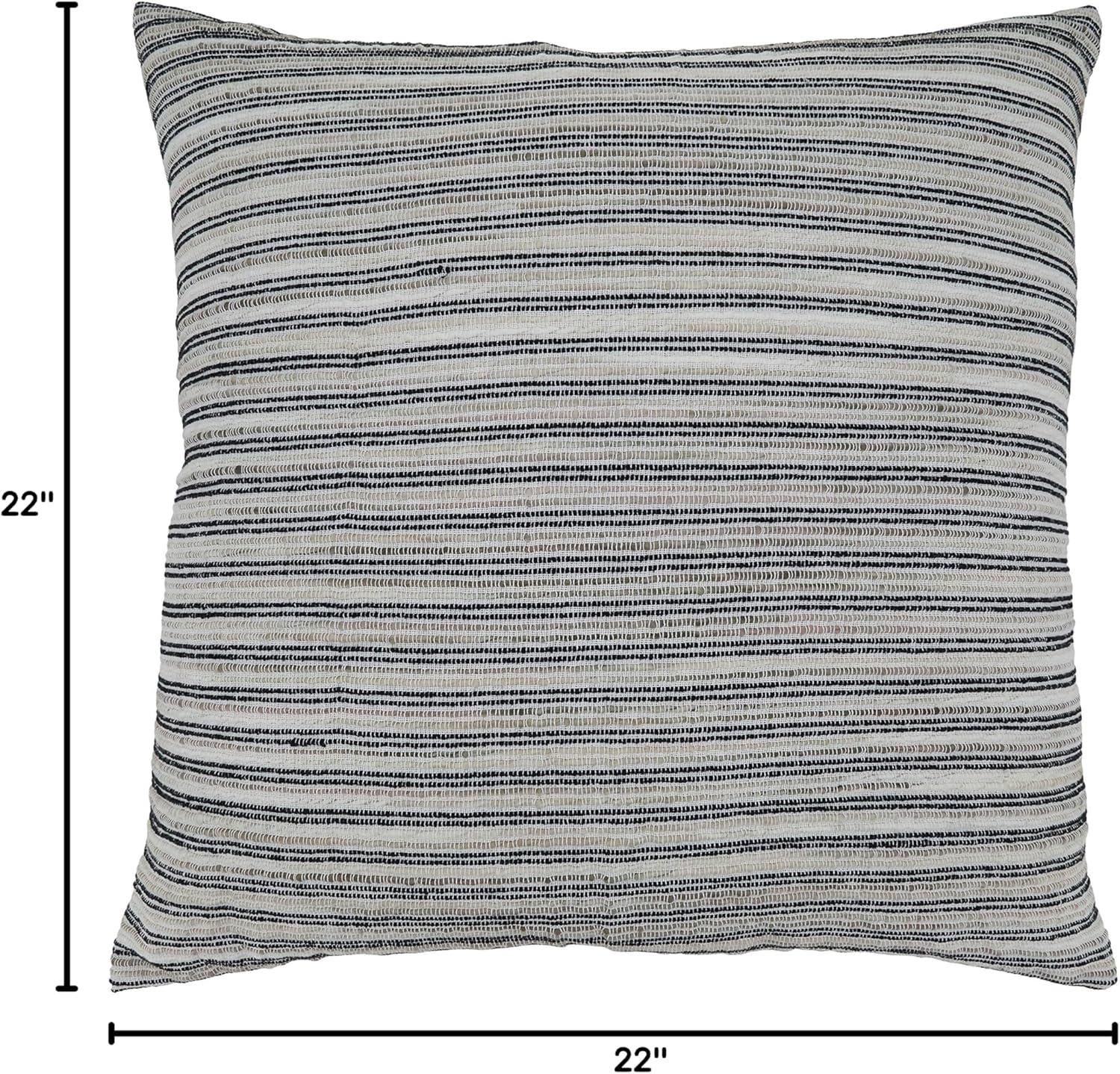 Ginevra Striped Cotton Blend Throw Pillow