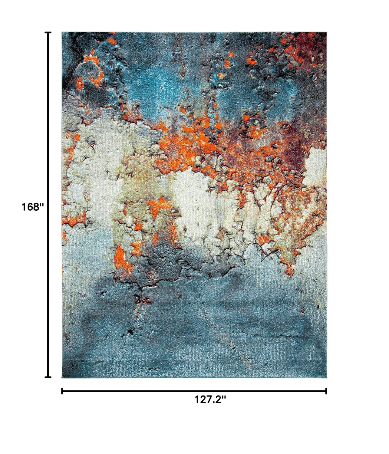 Glacier GLA125 Power Loomed Indoor Area Rug - Blue/Multi - 10'6"x14' - Safavieh