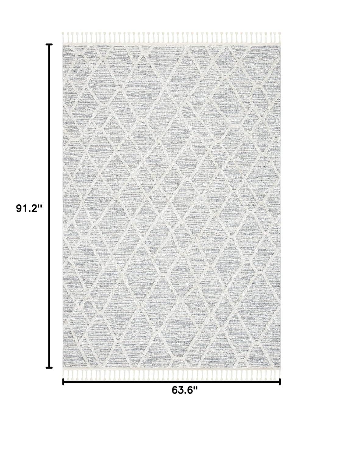Marrakesh MRK514 Power Loomed Area Rug - Ivory/Grey - 5'3"x7'6" - Safavieh.