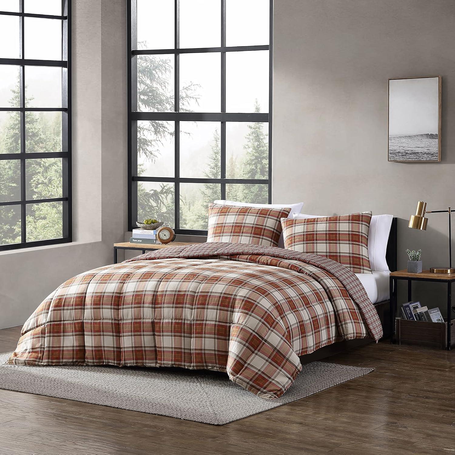 Edgewood Plaid Reversible Comforter Set - Eddie Bauer