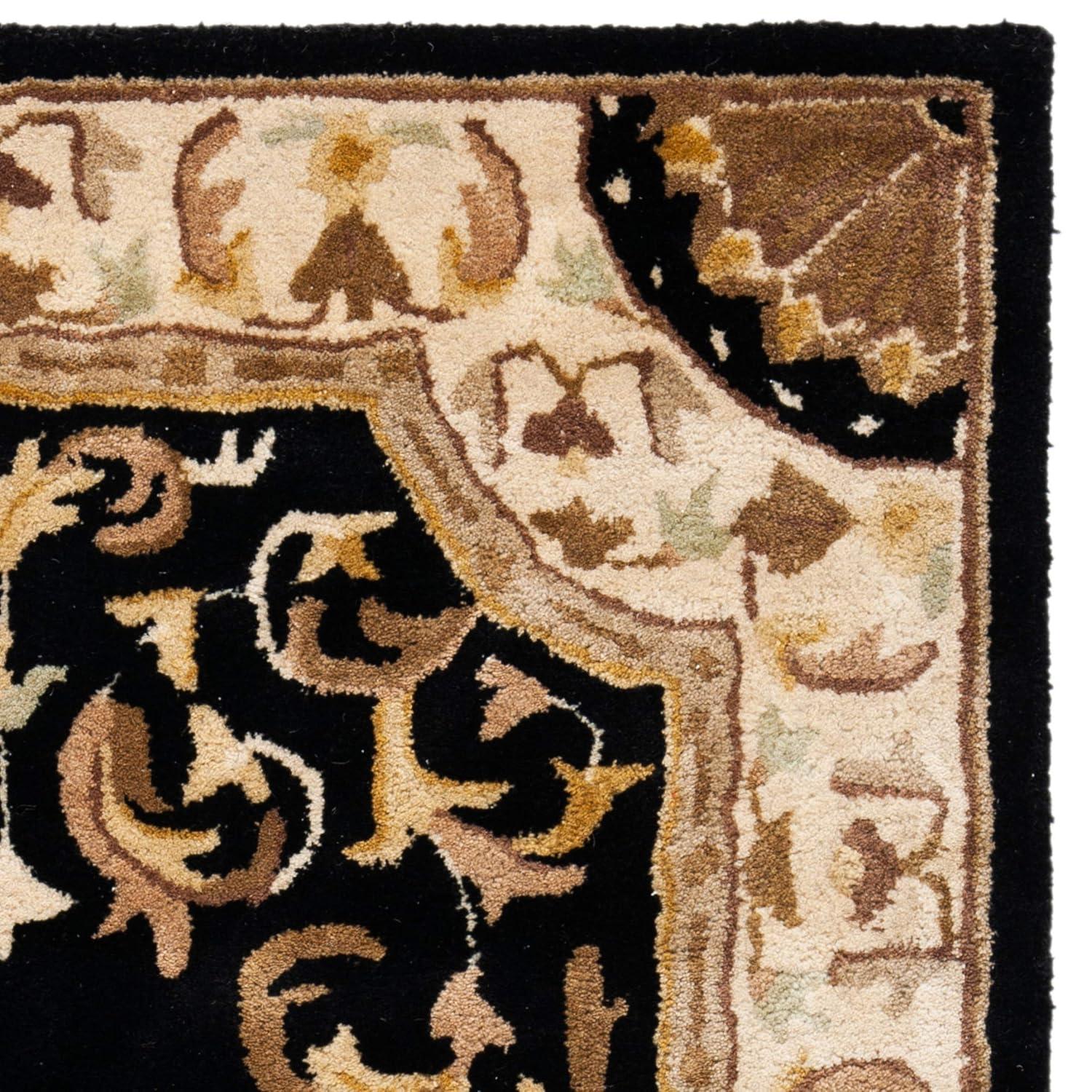 SAFAVIEH Empire Naira Oriental Wool Area Rug, Black/Ivory, 7'6" x 9'6"