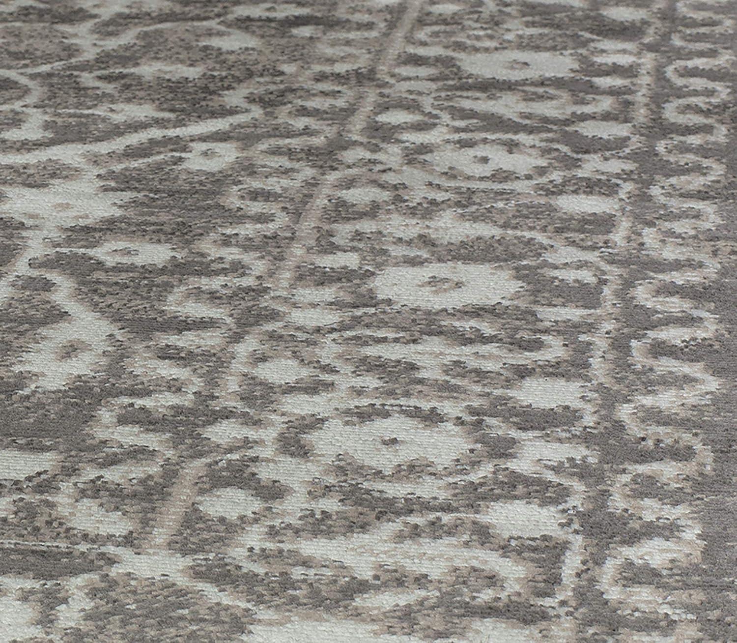 Rugs America Leopold LX20B Stone Transitional Cream Area Rug for Dining Room Rug Neutral Rug Living Room Rug Kitchen, 5'3"x7'