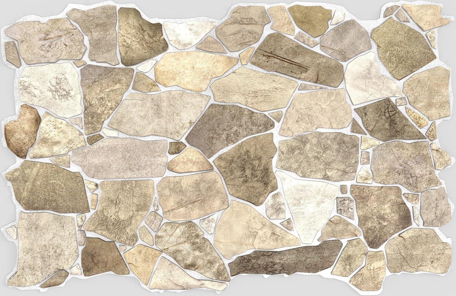 Adarrion Retro-Art 3D Wall Panels | Wild Stone | 38.7" x 25" | 33.59 sq.ft