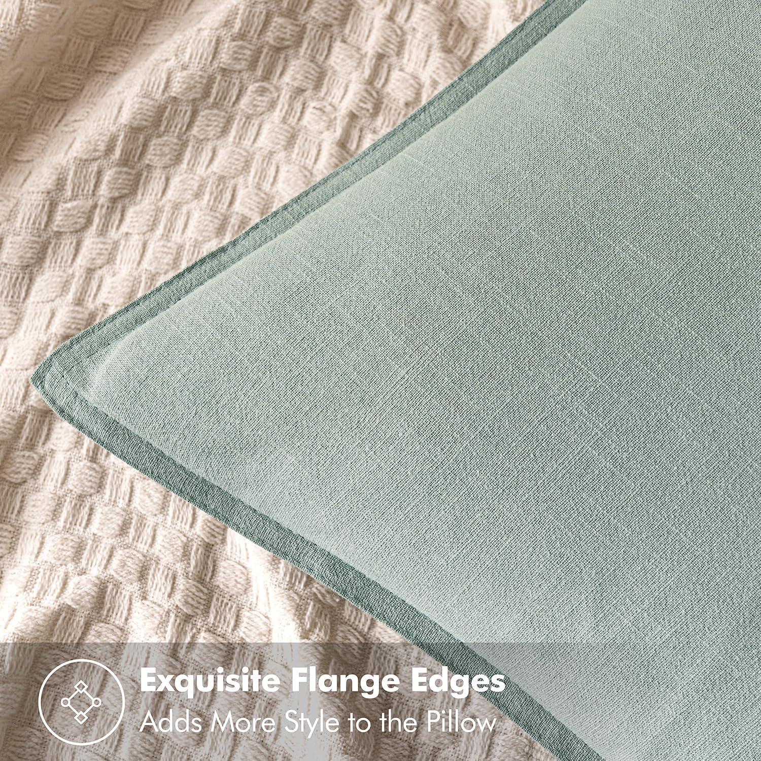 MIULEE Pack of 2 Decorative Linen Pillow Covers 18x18 Inch Brick Farmhouse Soild Neutral Throw Pillow Covers Soft Accent Decorative Pillowcases Home Decors for Couch Sofa Bed Living Room