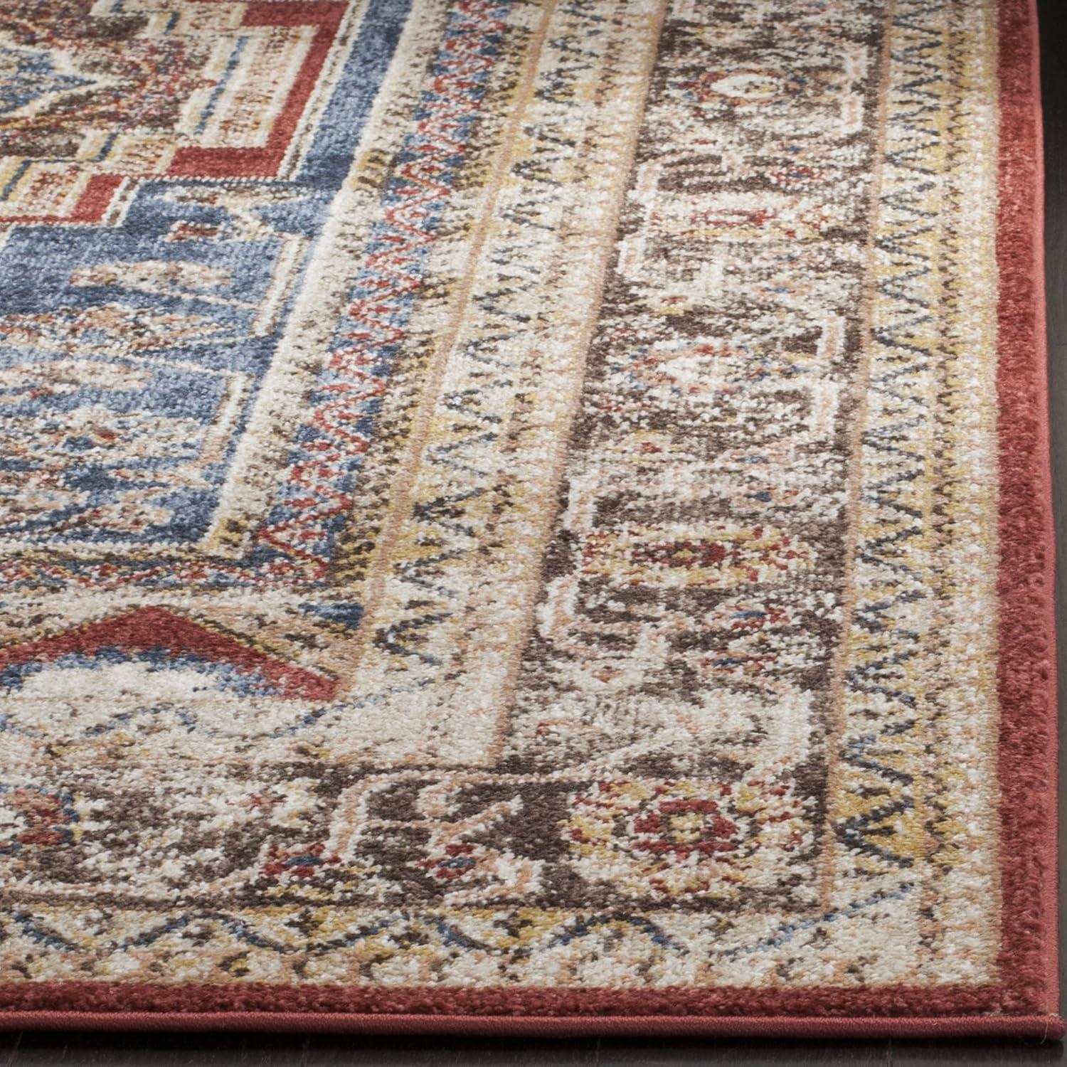 SAFAVIEH Bijar Kagan Traditional Area Rug, Royal/Brown, 3' x 5'