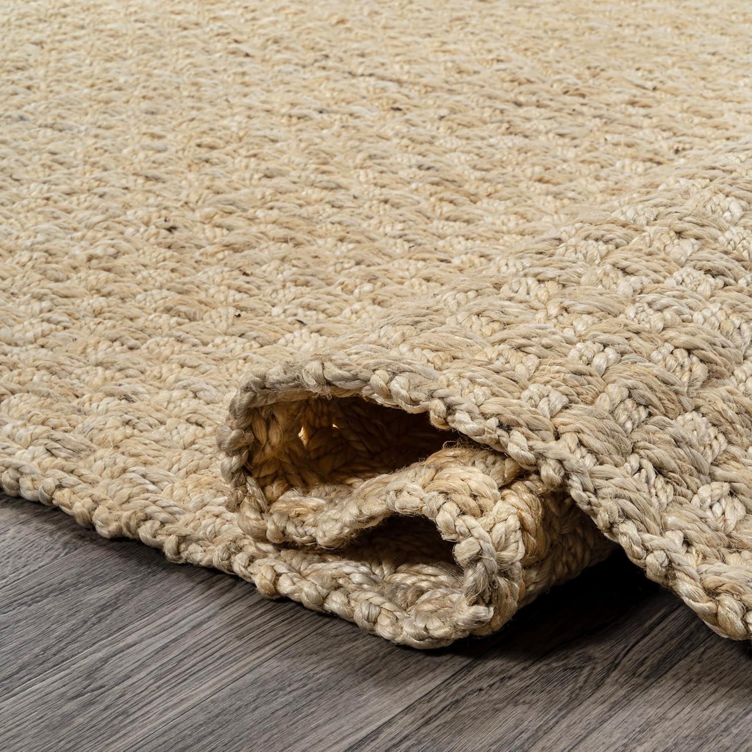 Estera Hand Woven Boucle Chunky Jute Indoor Area Rug - JONATHAN Y