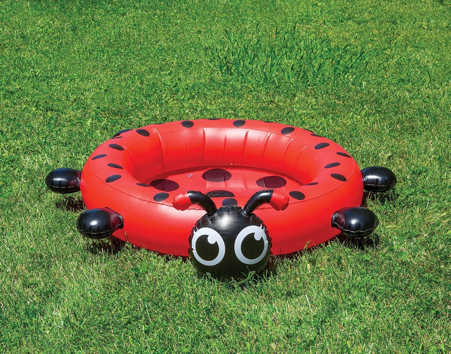 Poolmaster Ladybug Kiddie Wading Pool - Inflatable Swimming Pool for Kids