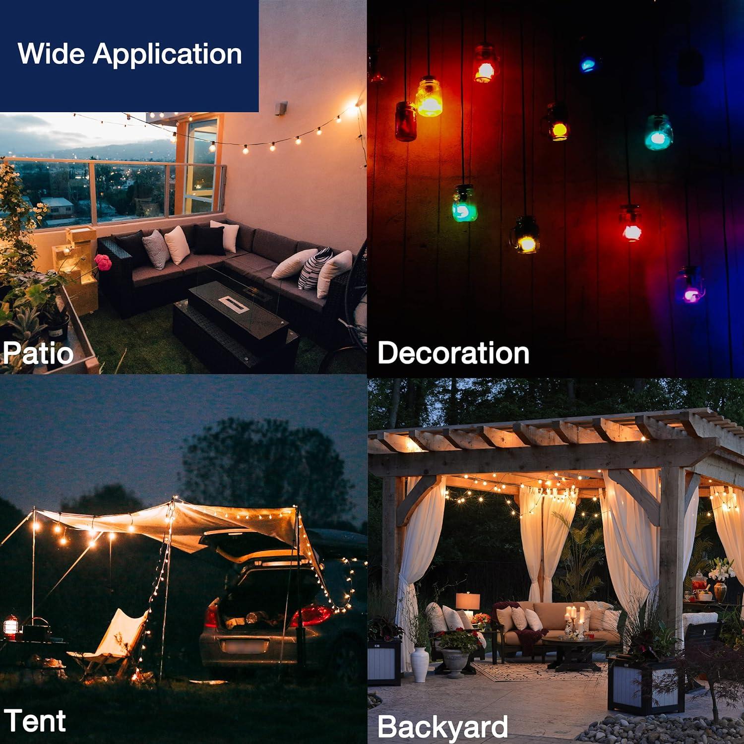 Dimmable LED S14 Vintage Edison Bulbs for Outdoor String Lights