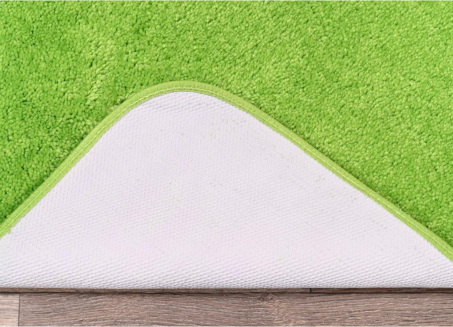 2pc Traditional Nylon Washable Bathroom Rug Set Lime - Garland Rug: Machine Made, Tufted, Latex Backing