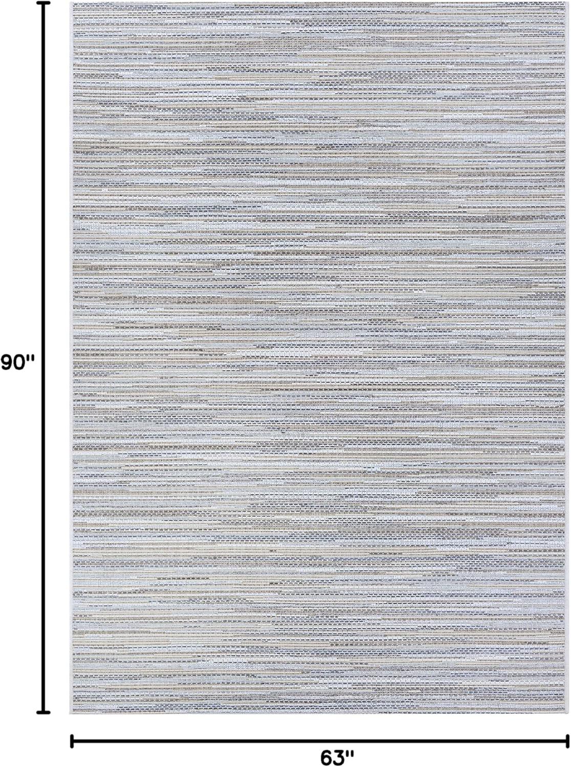 Couristan Monte Carlo Coastal Breeze Indoor/Outdoor Area Rug, 5'3" x 7'6", Taupe-Champagne