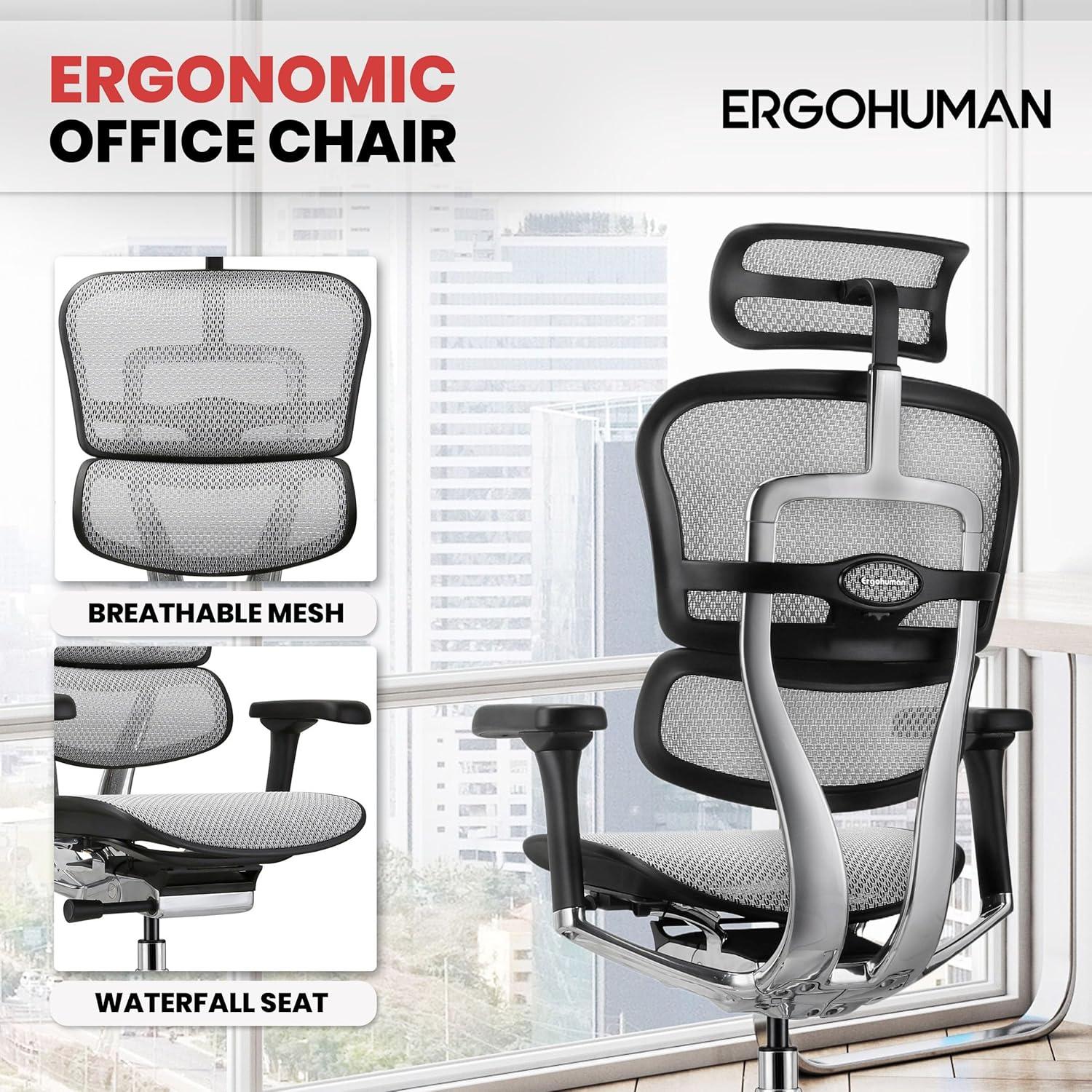 Eurotech Seating Ergohuman Executive Chair with Headrest