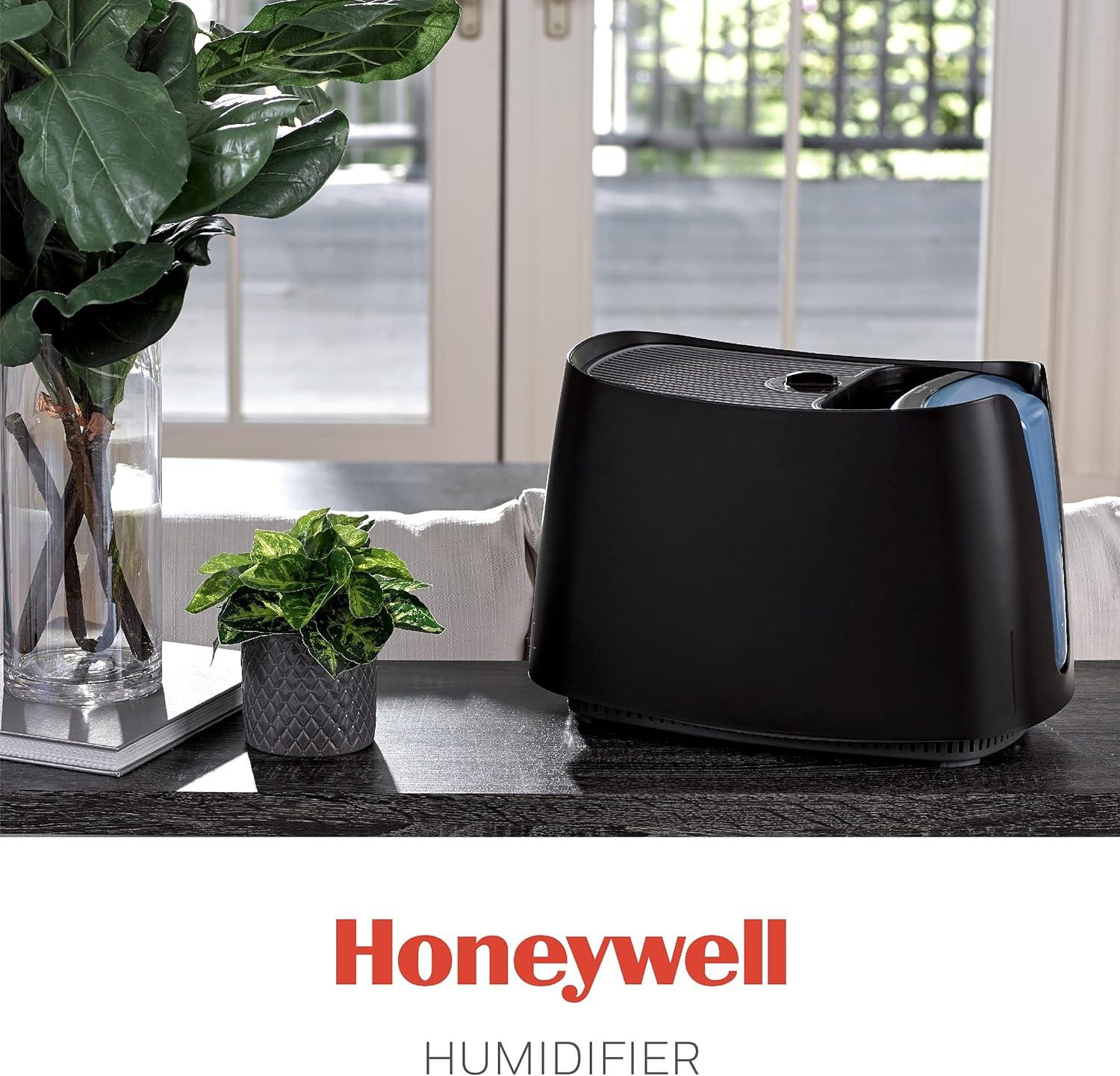 Honeywell 1.1 gal 400 sq ft Cool Moisture Humidifier, Black, HCM350B