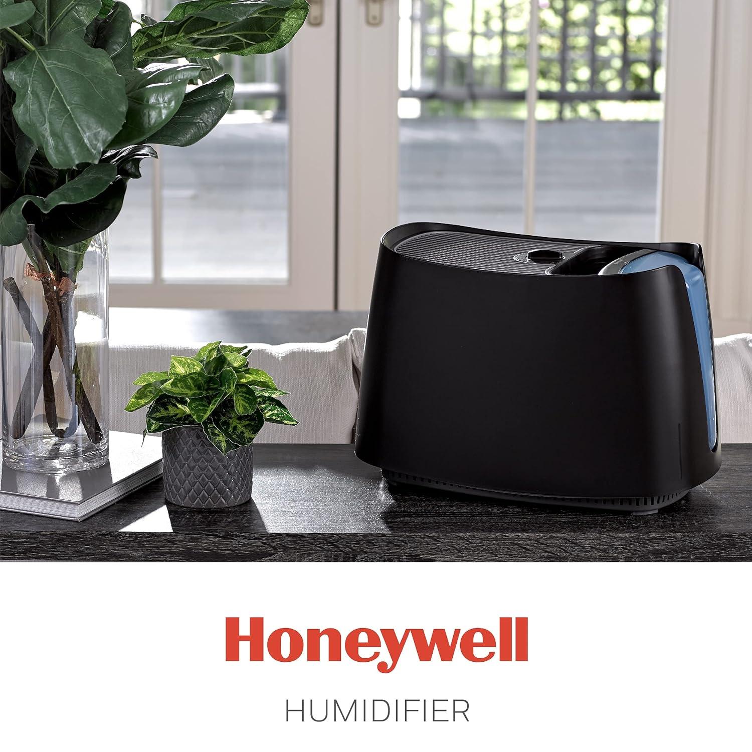 Honeywell 1.1 gal 400 sq ft Cool Moisture Humidifier, Black, HCM350B