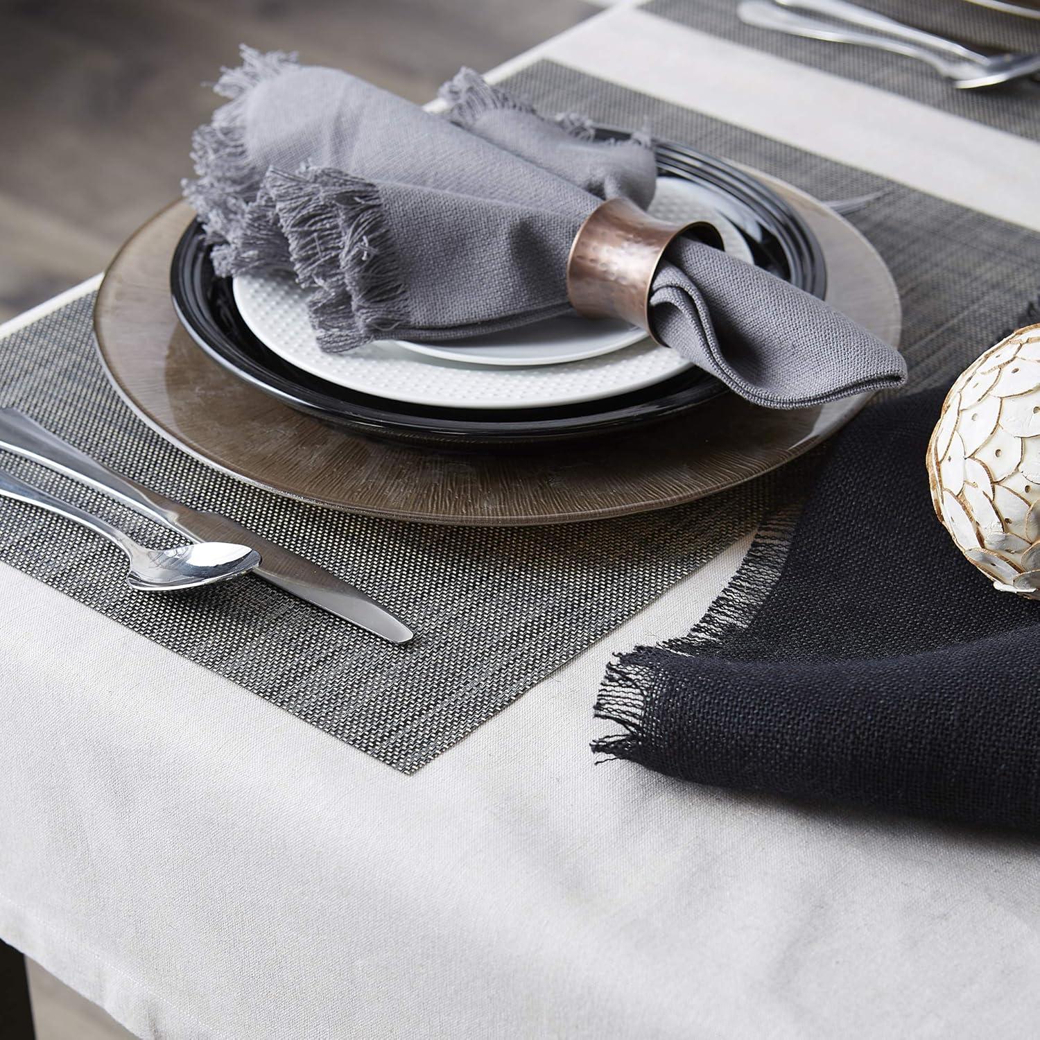 Grey Tweed PVC Placemat (Set of 6)