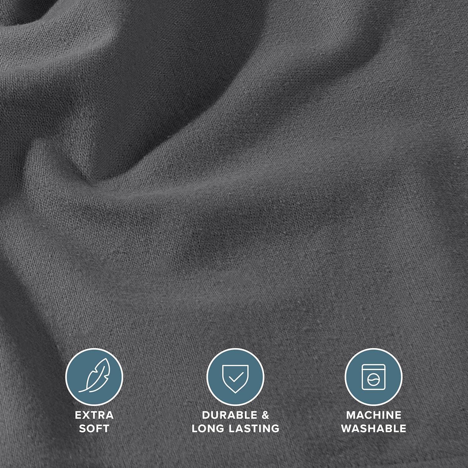 Bare Home Flannel Machine Woven Fitted Sheet