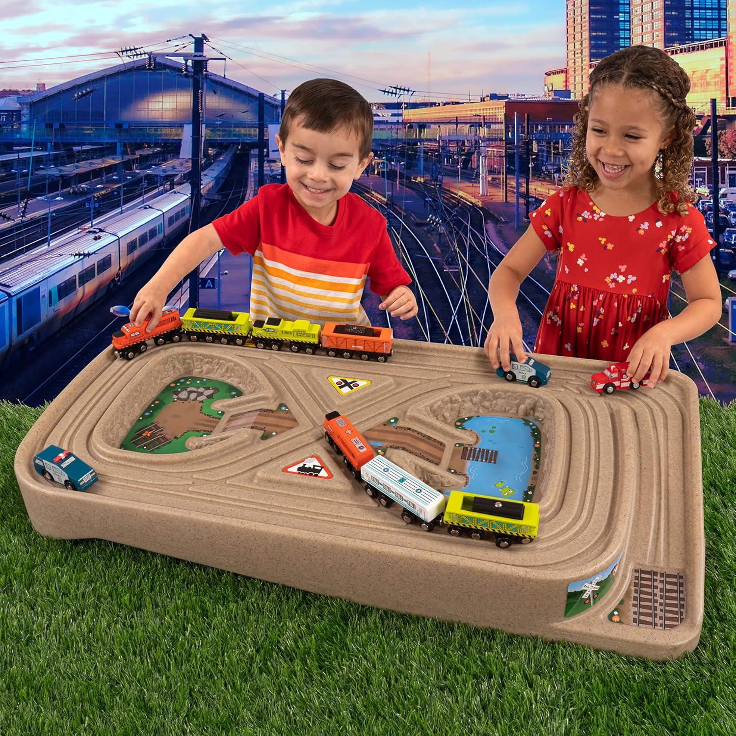 Simplay3 Carry and Go Track Table for Play Cars, Trucks, and Trains