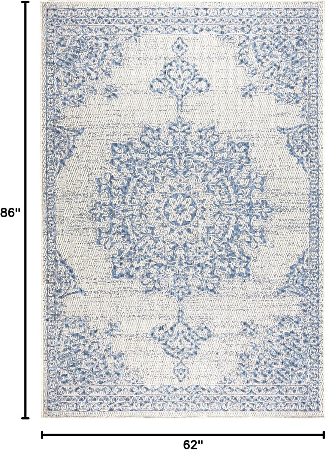 New York Oriental Gray/Blue Rug