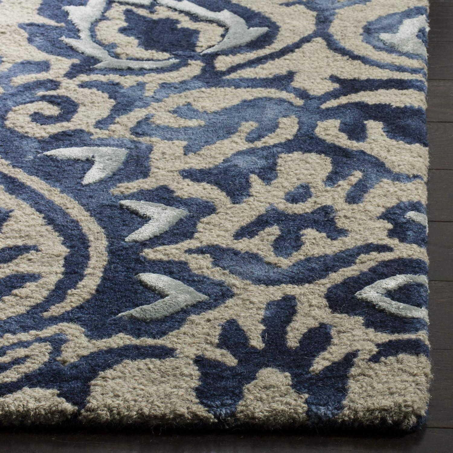 Dip Dye DDY511 Hand Tufted Area Rug - Royal Blue/Beige - 3'x5' - Safavieh.