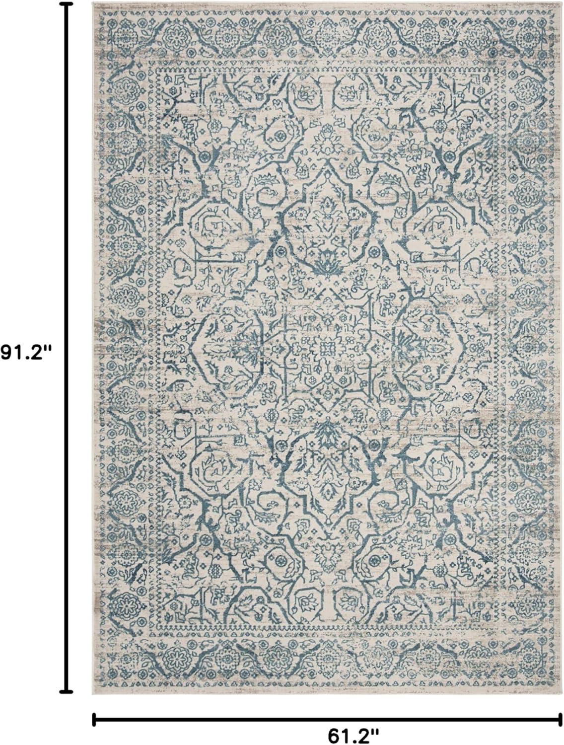 Princeton PRN714 Power Loomed Indoor Area Rug - Blue/Beige - 5'3"x7'6" - Safavieh.