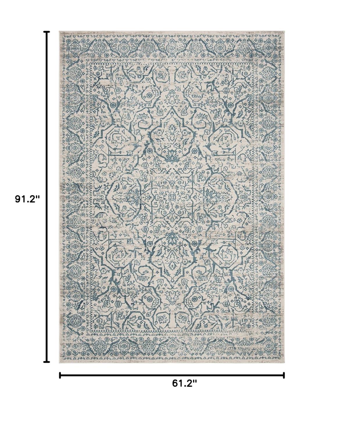 Princeton PRN714 Power Loomed Indoor Area Rug - Blue/Beige - 5'3"x7'6" - Safavieh.