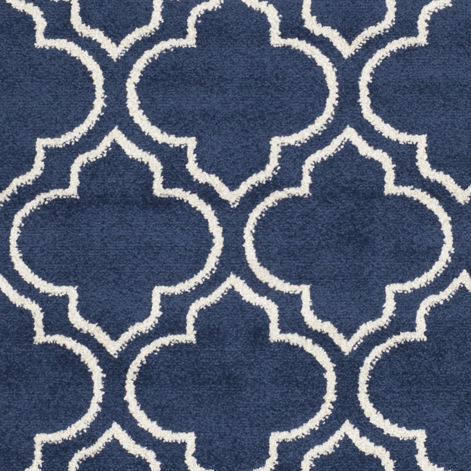Amherst AMT412 Power Loomed Area Rug - Navy/Ivory - 5'3"x8' - Safavieh.