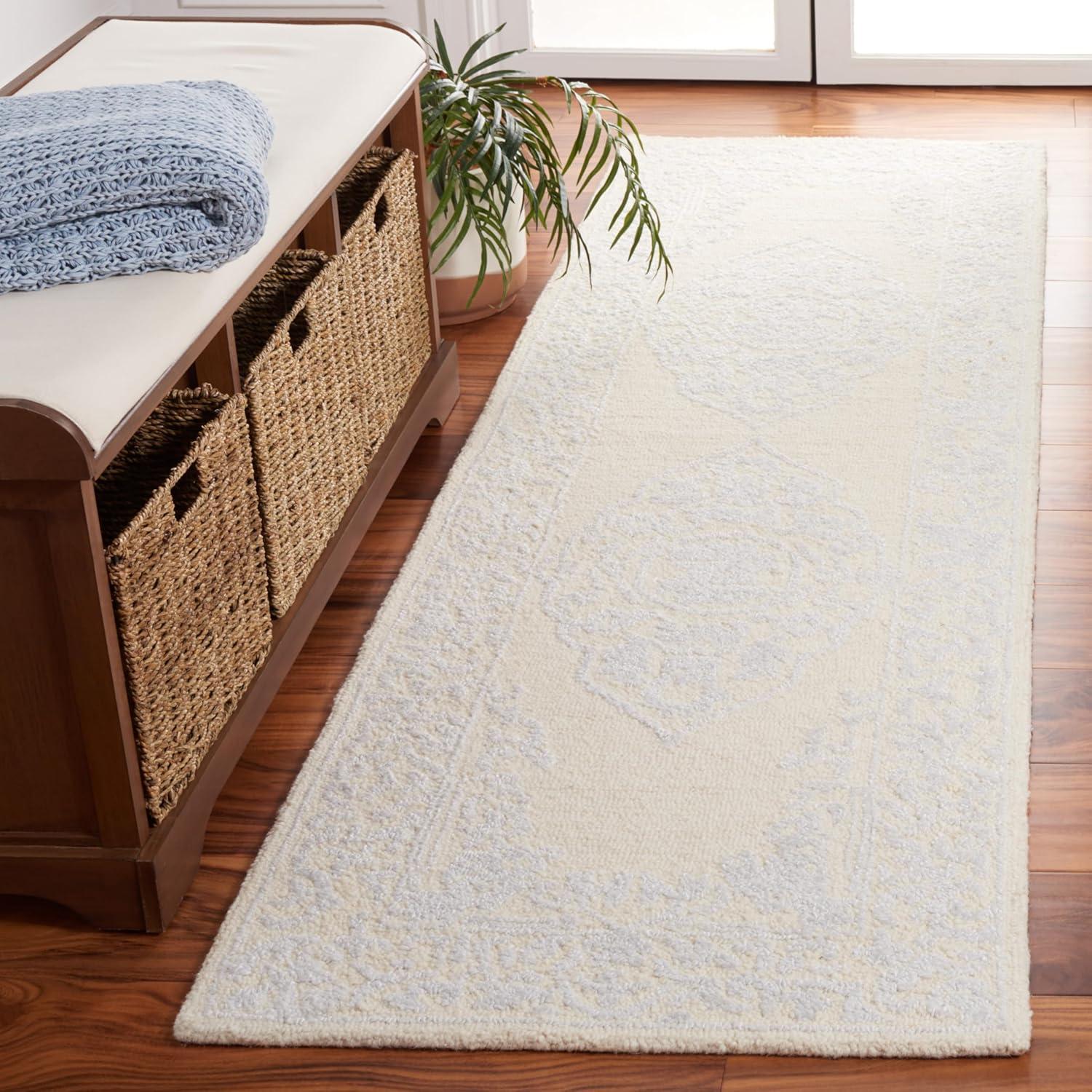 Abstract ABT359 Hand Tufted Area Rug - Ivory/Beige - 8'x10' - Safavieh.