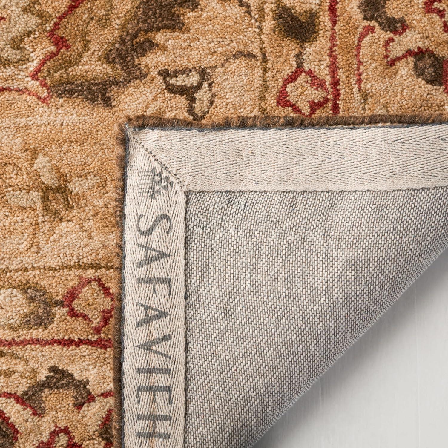 SAFAVIEH Anatolia Venice Floral Wool Area Rug, Beige/Beige, 6' x 9'