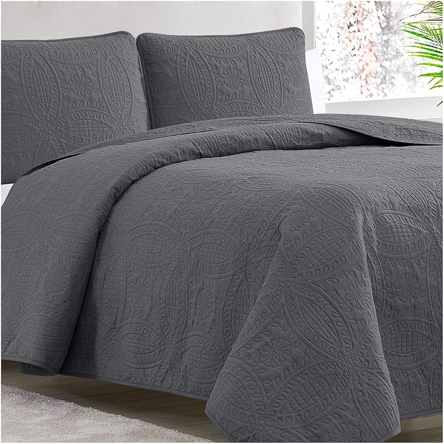 Mellanni Ultrasonic Quilted Coverlet Set