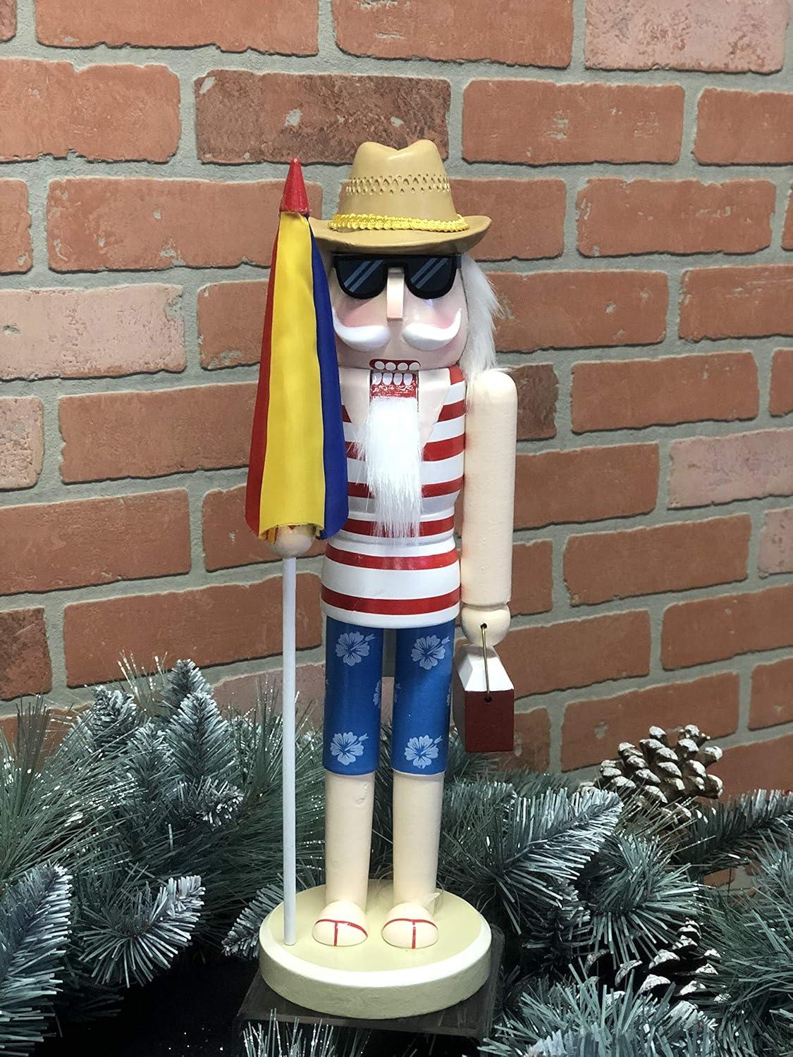 Santa's Workshop 14" Day at the Beach Wood Nutcracker - Multicolor